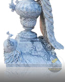 Carrara White Marble Peacock Statue