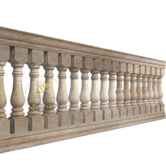 Gray Marble Outdoor Railings For Stone Steps