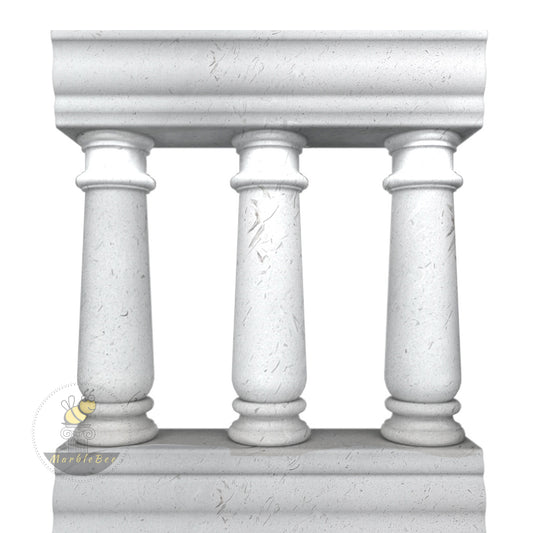 Beige Limestone Outdoor Stone Stair Railing