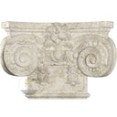 Great Wall Gray Flower Motif Marble Ionic Capital
