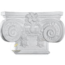 Great Wall Gray Flower Motif Marble Ionic Capital
