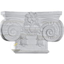 Great Wall Gray Flower Motif Marble Ionic Capital