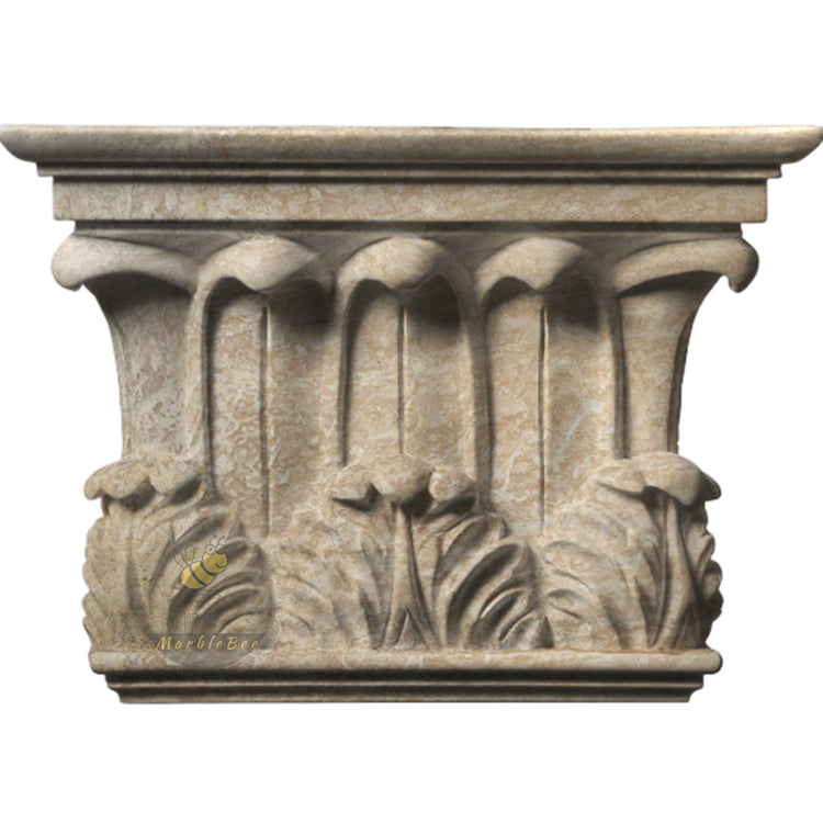 White Marble Simplified Corinthian Capital