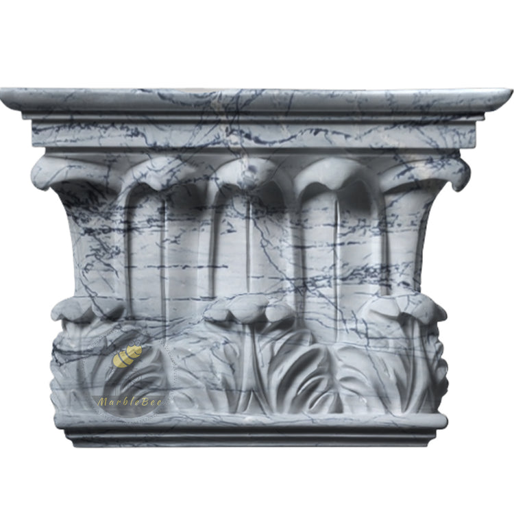 White Marble Simplified Corinthian Capital