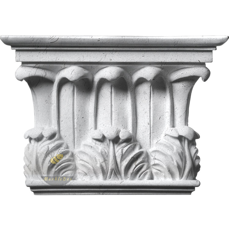 White Marble Simplified Corinthian Capital