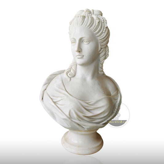 Female marble bust