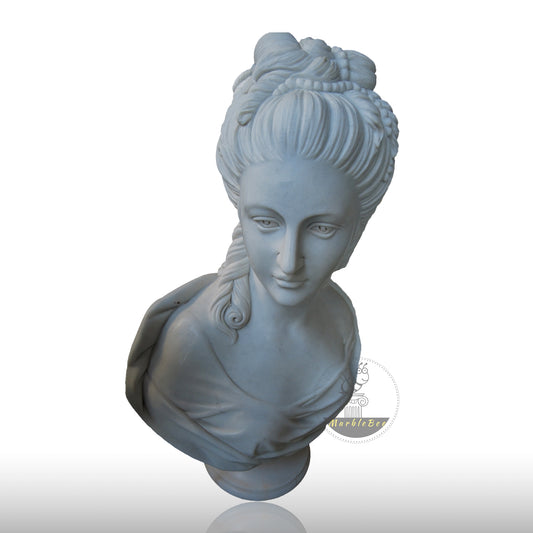 Female marble bust