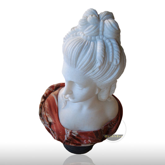 Graceful Neoclassical Woman Bust Sculpture