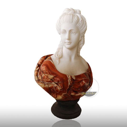 Graceful Neoclassical Woman Bust Sculpture