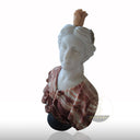Classical Woman Bust with Crimson Drape