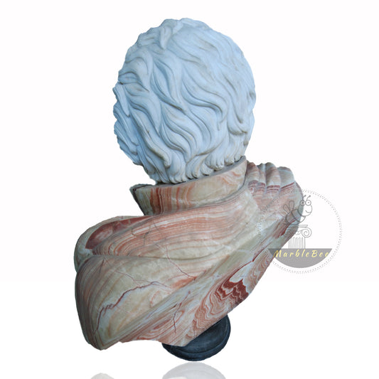 Hand carved Marble bust of Ludwig van Beethoven