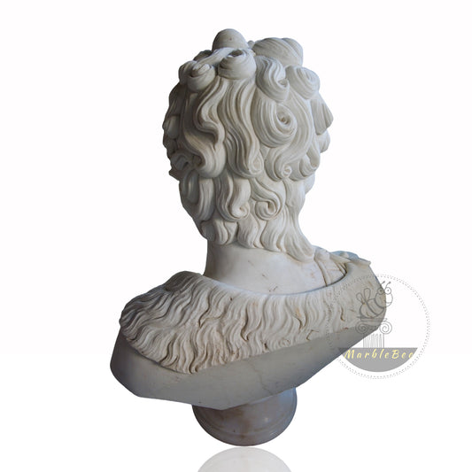 Ancient Greek Philosopher Bust – Hand-Carved Marble Masterpiece