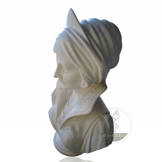 Adolfo Luchini-Inspired Marble Bust Sculpture