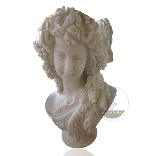 Pomona – The Roman Goddess of Fruit and Abundance Marble Bust