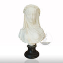 Marblebee marble bust of woman with veil