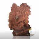 Sunset Red Marble Lion Statue