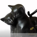 Black Limestone Marble Cat