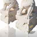 Beijing White Marble Foo Dogs