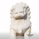 Beijing White Marble Foo Dogs