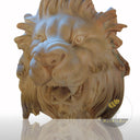 Sunset Red Marble Lion Statue
