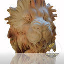 Sunset Red Marble Lion Statue