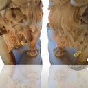 Sunset Red Marble Lion Statue
