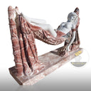 Outdoor Garden Statue of Nude Sleeping Lady