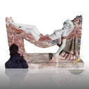 Outdoor Garden Statue of Nude Sleeping Lady