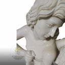 Marble Statue angel Cupid Making a Bow