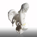 Marble Statue angel Cupid Making a Bow