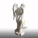 Marble Statue angel Cupid Making a Bow
