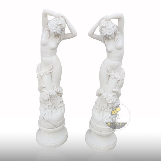Marble Statue Garden of Nude Woman