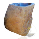 Marblebee Natural Stone Corner Basin And Pedestal