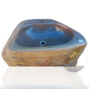 Marblebee Natural Stone Corner Basin And Pedestal