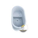 Japanese soaking tub style with built-in seat hand-carved from natural marble