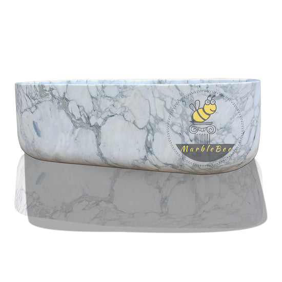 Calacatta white marble soaking tub 