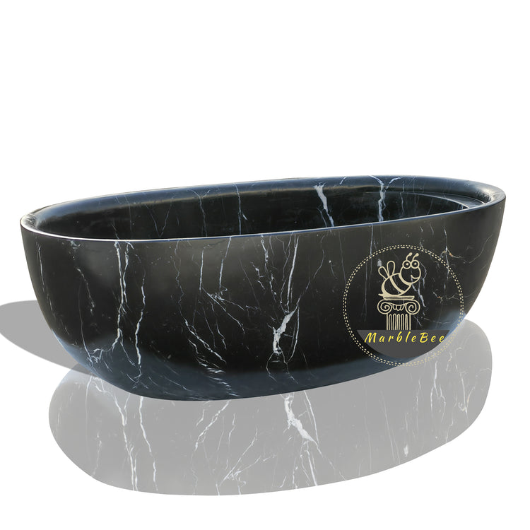 Black large size marble bathtub for sale