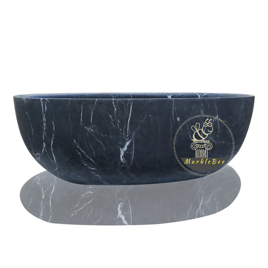 Luxury Stone Soaker Tub with Headrest