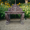 Marblebee  French Red Vintage Style Pedestal Sink