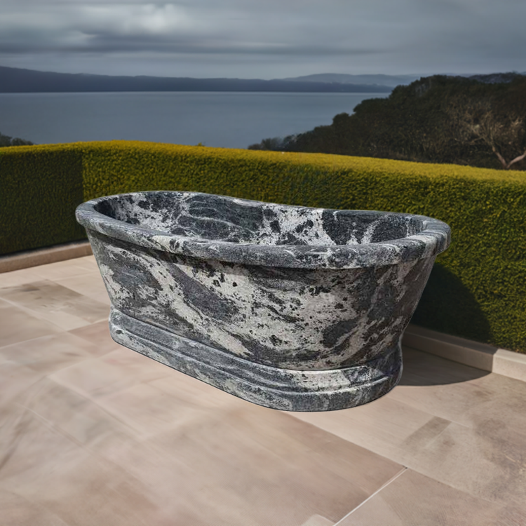 Marblebee Granite Bathtub classic rolled rim and pedestal design