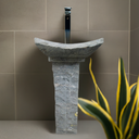 Marblebee Light Grey Full Pedestal Sink