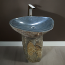 Marblebee Natural Stone Modern Pedestal Sink