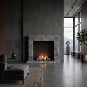 Black Marble fireplace modern fluted design