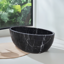 Marblebee black stone bathtub large size
