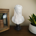 Marblebee marble bust of woman with veil