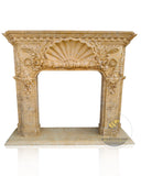 Limestone Fireplace Mantel Hearth Classical Light Brown