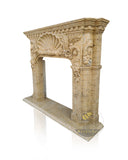 Limestone Fireplace Mantel Hearth Classical Light Brown