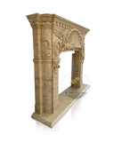 Limestone Fireplace Mantel Hearth Classical Light Brown