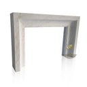 White stone fireplace Bolection Volaska Marble