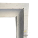 White stone fireplace Bolection Volaska Marble